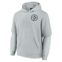 Pittsburgh Steelers Unisex Sleek Elements Pullover Hoodie - Gray - Fanatics