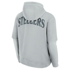 Pittsburgh Steelers Unisex Sleek Elements Pullover Hoodie - Gray - Fanatics