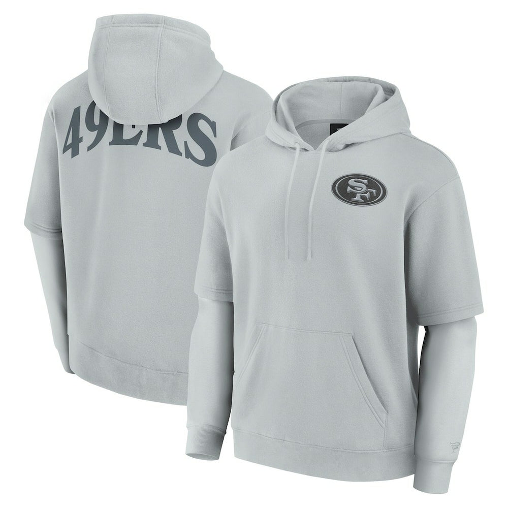 San Francisco 49ers Unisex Sleek Elements Pullover Hoodie - Gray - Fanatics