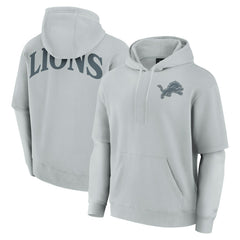 Detroit Lions Unisex Sleek Elements Pullover Hoodie - Gray - Fanatics