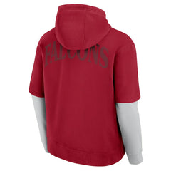 Atlanta Falcons Unisex Sleek Elements Pullover Hoodie - Red - Fanatics