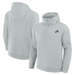 Detroit Lions Unisex Front Office Full-Zip Hoodie - Gray - Fanatics