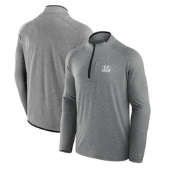 Cincinnati Bengals Unisex Front Office Performance Primary Quarter-Zip Jacket - Charcoal - Fanatics