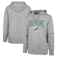 Miami Dolphins '47 Headline Pullover Hoodie - Gray - 47 brand
