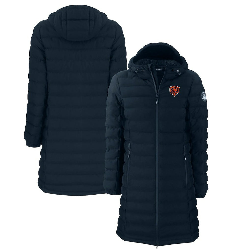 Chicago Bears Cutter & Buck Women's Throwback Logo Mission Ridge Repreve Eco Insulated Full-Zip Puffer Jacket - Navy - NFL