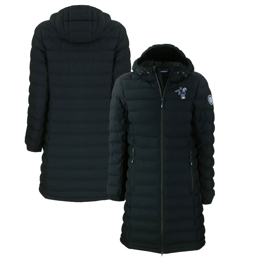 Indianapolis Colts Cutter & Buck Women's Throwback Logo Mission Ridge Repreve Eco Insulated Full-Zip Puffer Jacket - Black - NFL