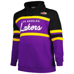 Mitchell & Ness Los Angeles Lakers Big & Tall Hardwood Classics Head Coach Pullover Hoodie Black