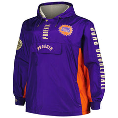 Mitchell & Ness Phoenix Suns Big & Tall Hardwood Classics Team OG 2.0 Anorak Hoodie Quarter-Zip Windbreaker Jacket Purple