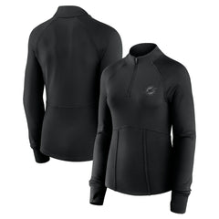 Miami Dolphins Women's Elements Quarter-Zip Jacket - Black - Fanatics