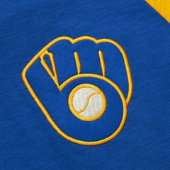 Milwaukee Brewers Mitchell & Ness Cooperstown Collection Legendary Raglan Slub Henley 3/4-Sleeve T-Shirt for sale