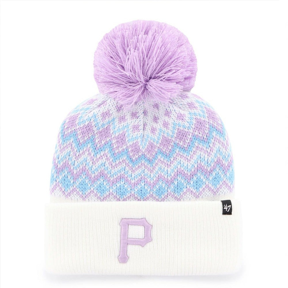 Pittsburgh Pirates '47 Girls Youth Elsa Cuffed Knit Hat with Pom for sale