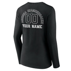Arizona Diamondbacks Women's Monochrome Personalized Name & Number Long Sleeve V-Neck T-Shirt Sale