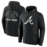 Atlanta Braves Monochrome Personalized Name & Number Pullover Hoodie Discount
