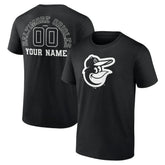 Baltimore Orioles Monochrome Personalized Name & Number T-Shirt Sale