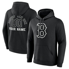 Boston Red Sox Monochrome Personalized Name & Number Pullover Hoodie Outlet