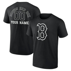 Boston Red Sox Monochrome Personalized Name & Number T-Shirt Online