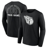 Cleveland Guardians Monochrome Personalized Name & Number Long Sleeve T-Shirt Discount