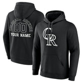 Colorado Rockies Monochrome Personalized Name & Number Pullover Hoodie Outlet