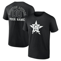 Houston Astros Monochrome Personalized Name & Number T-Shirt Sale