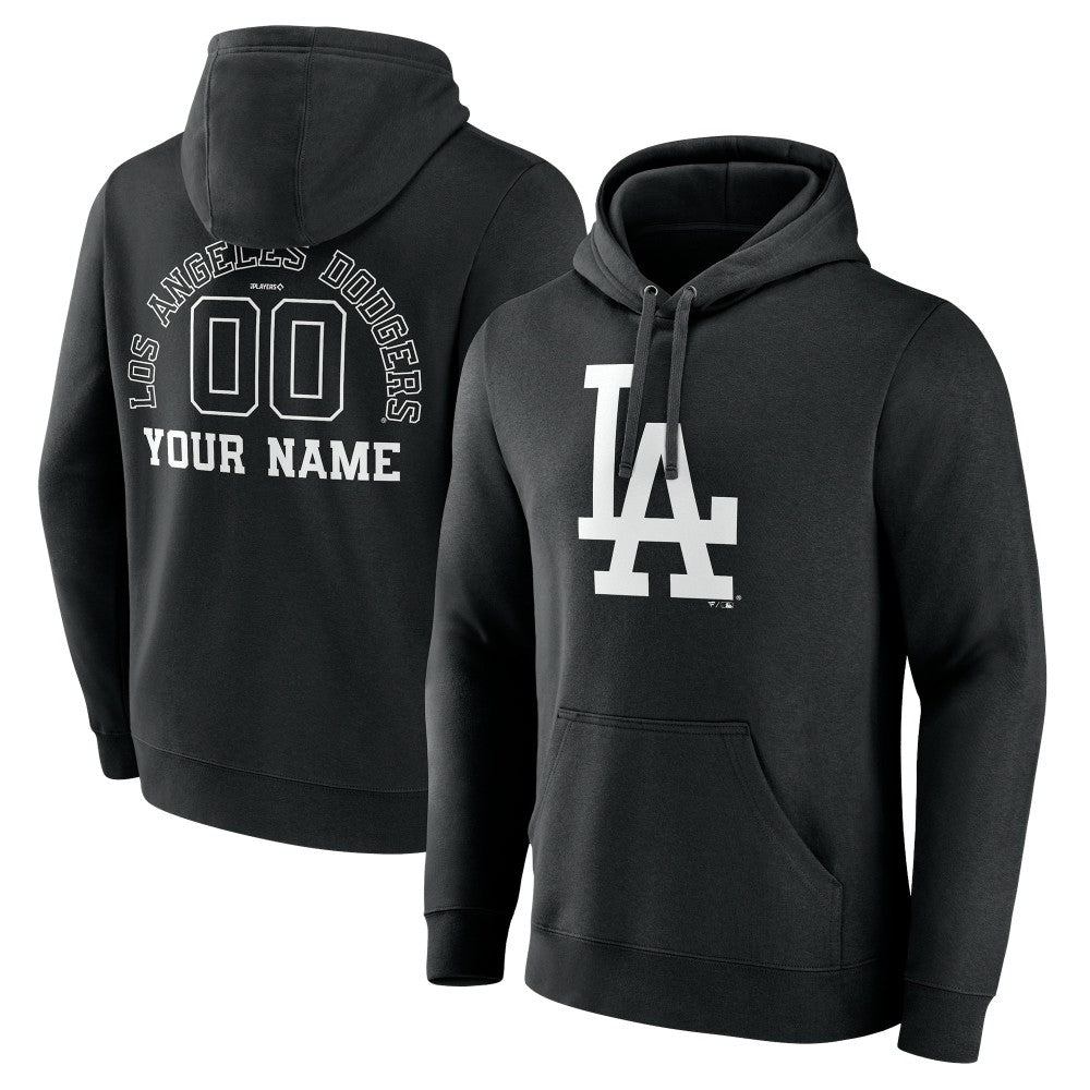 Los Angeles Dodgers Monochrome Personalized Name & Number Pullover Hoodie for sale