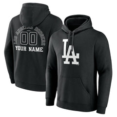 Los Angeles Dodgers Monochrome Personalized Name & Number Pullover Hoodie for sale