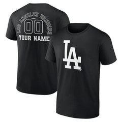 Los Angeles Dodgers Monochrome Personalized Name & Number T-Shirt Discount