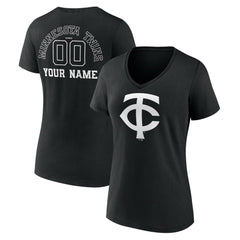 Minnesota Twins Women's Monochrome Personalized Name & Number V-Neck T-Shirt Online