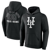 New York Mets Monochrome Personalized Name & Number Pullover Hoodie Near Me