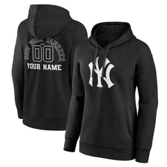 New York Yankees Women's Monochrome Personalized Name & Number Pullover Hoodie Discount