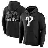 Philadelphia Phillies Monochrome Personalized Name & Number Pullover Hoodie Sale