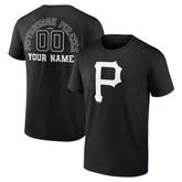 Pittsburgh Pirates Monochrome Personalized Name & Number T-Shirt for sale