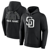 San Diego Padres Monochrome Personalized Name & Number Pullover Hoodie Online