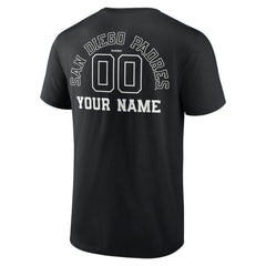 San Diego Padres Monochrome Personalized Name & Number T-Shirt Online