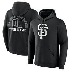 San Francisco Giants Monochrome Personalized Name & Number Pullover Hoodie Outlet