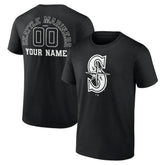 Seattle Mariners Monochrome Personalized Name & Number T-Shirt Online