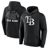 Tampa Bay Rays Monochrome Personalized Name & Number Pullover Hoodie Online