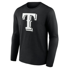 Texas Rangers Monochrome Personalized Name & Number Long Sleeve T-Shirt Near Me
