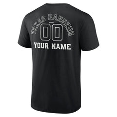 Texas Rangers Monochrome Personalized Name & Number T-Shirt Sale