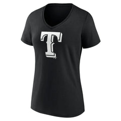 Texas Rangers Women's Monochrome Personalized Name & Number V-Neck T-Shirt for sale