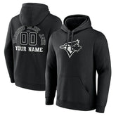 Toronto Blue Jays Monochrome Personalized Name & Number Pullover Hoodie Discount