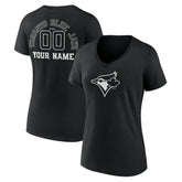 Toronto Blue Jays Women's Monochrome Personalized Name & Number V-Neck T-Shirt Online