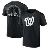 Washington Nationals Monochrome Personalized Name & Number T-Shirt Outlet