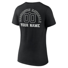 Washington Nationals Women's Monochrome Personalized Name & Number V-Neck T-Shirt Near Me