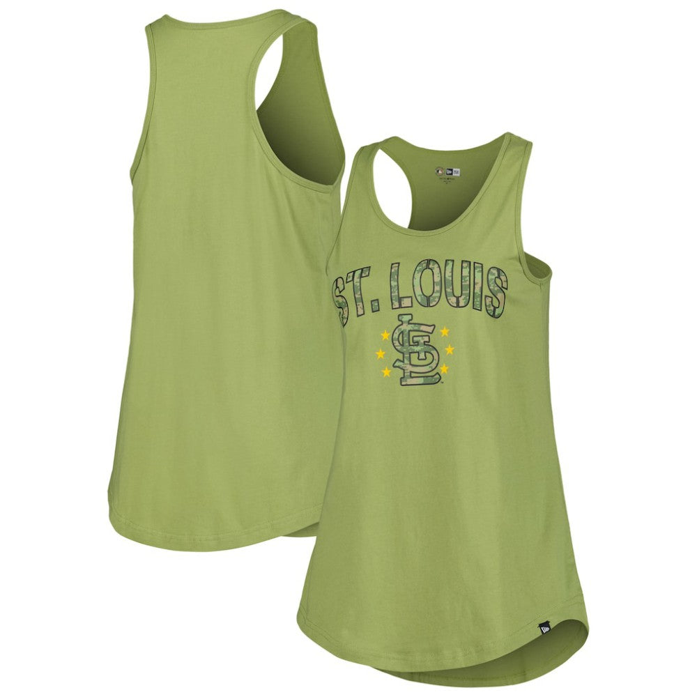 St. Louis Cardinals New Era Women's Armed Forces Day Tank Top Discount