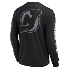 New Jersey Devils Fanatics Elements Strive Long Sleeve T-Shirt - Black | Fanatics Lifestyle