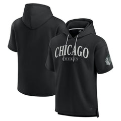 Chicago Blackhawks Fanatics Elements Ready Short Sleeve Pullover Hoodie - Black | Fanatics on sale