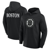 Boston Bruins Fanatics Elements Blaze Tri-Blend Long Sleeve Hoodie T-Shirt - Black | Fanatics Clearance