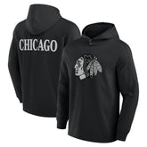 Chicago Blackhawks Fanatics Elements Blaze Tri-Blend Long Sleeve Hoodie T-Shirt - Black | Fanatics near me