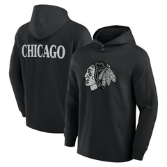 Chicago Blackhawks Fanatics Elements Blaze Tri-Blend Long Sleeve Hoodie T-Shirt - Black | Fanatics near me