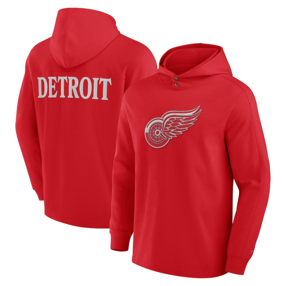 Detroit Red Wings Fanatics Elements Blaze Tri-Blend Long Sleeve Hoodie T-Shirt - Red | Fanatics discount
